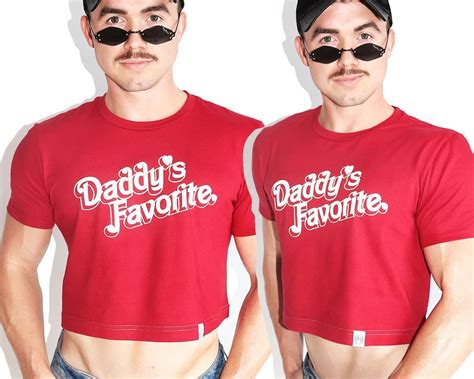 Daddys Favorite Crop Tee Red Etsy