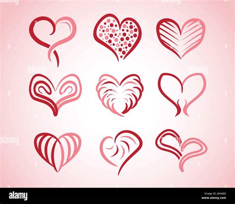 Collection Of Hearts With Different Styles Included Elegantmodern And