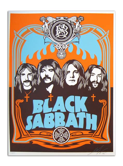 Shepard Fairey Black Sabbath Orange Musica Heavy Metal Heavy Metal