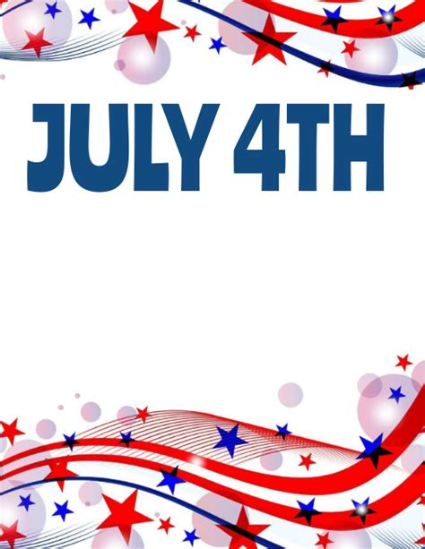 4th Of July Template Free Printable Templates