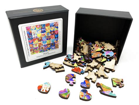Hearts Mini Wooden Jigsaw Puzzle Nautilus Puzzles