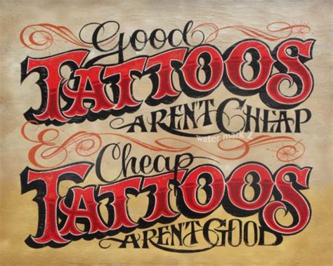 Tattoo Shop Policy Vintage Style Print Ink Flash Usa Decor Parlor