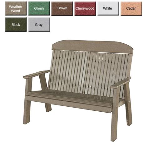 Outdoor Poly Furniture Luxury Poly Pclbch High Back Outdoor Bench