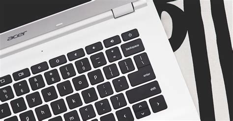 Top View Of White Acer Laptop With Black Keyboard · Free Stock Photo