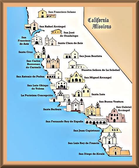 Map Of California Missions Printable Printable World Holiday