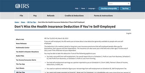 Maybe you would like to learn more about one of these? Get the Facts about the Self-Employed Health Insurance Deduction