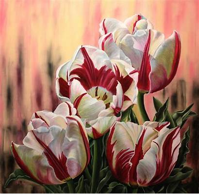 Painting Oil Techniques Easy Flower Tulips Floral