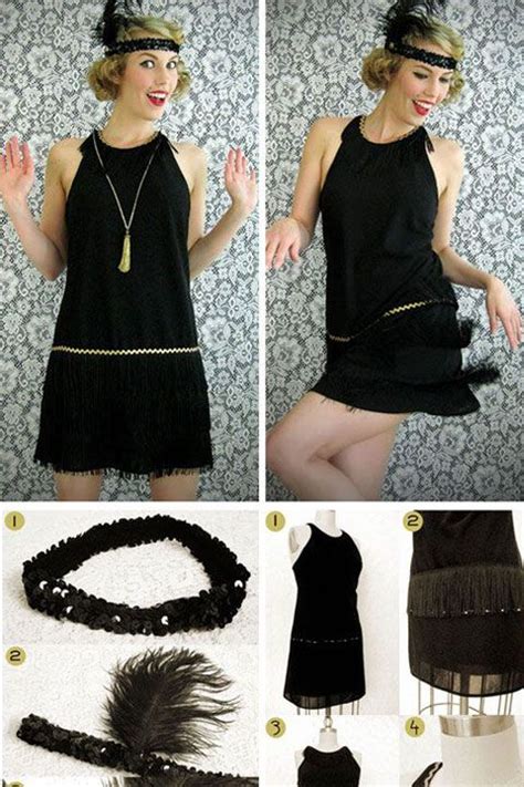 Diy Flapper Dress Flapper Costume Diy Costume Halloween Black