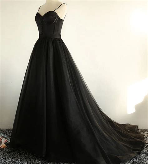 Black Long Party Gowns Black Evening Prom Dress On Luulla