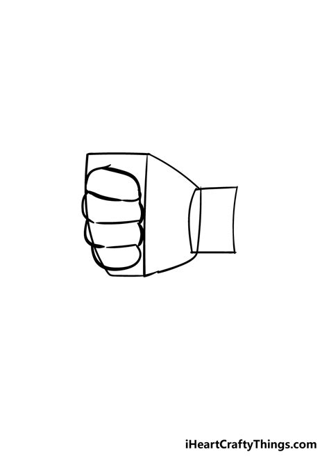 fist drawing how to draw a fist step by step