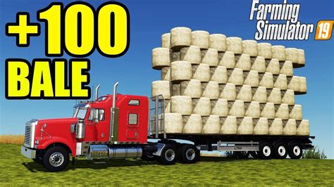 Farming Simulator 19 100 Bale Auto Loader Trailer Youtube