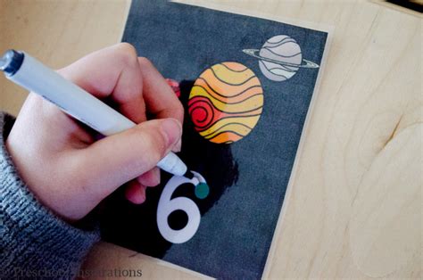 Space Themed Number Writing Practice Preschool Inspirations
