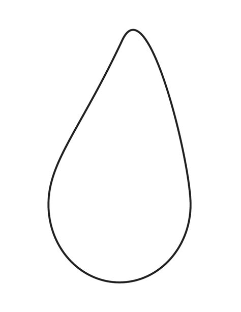 Free Printable Raindrop Template