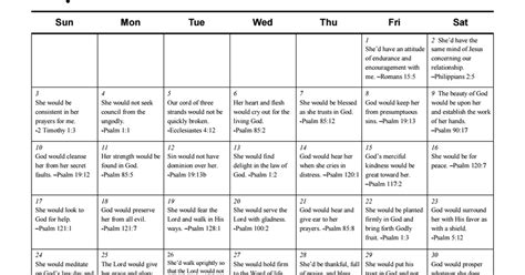 April Scripture Prayer Calendar For My Wifepdf Scripture Prayers