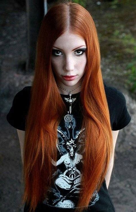 Pin By 210 317 0311 On Goth Black Metal Girl Red Hair Gorgeous Redhead