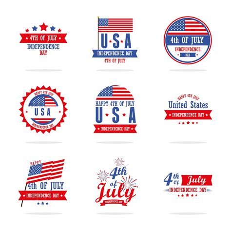 Independence Day Banners Symbol Collection 4103159 Vector Art At Vecteezy