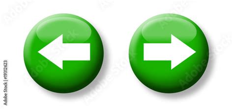 Next And Previous Button And Icon Green And Glass Stock Photo And