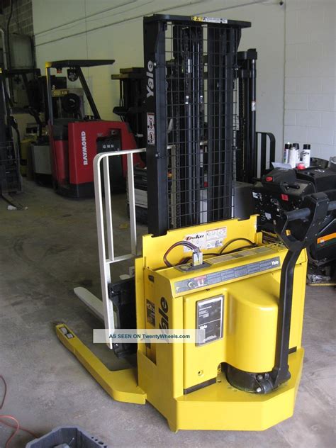 yale msw electric walkie stacker forklift excellent