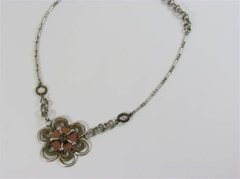 Alchemy Mixed Metal Flower Necklace