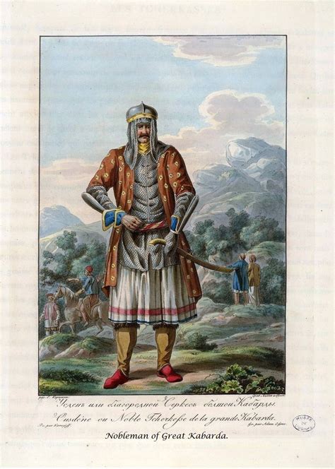 Tall Circassian Nobleman From The Kabardian Tribe Caucasus Mountains