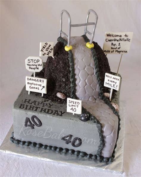 Over The Hill Th Birthday Cake Funny Birthday Cakes Cool