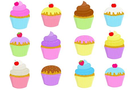 Hotmen Cute Cupcakes Design Clipart