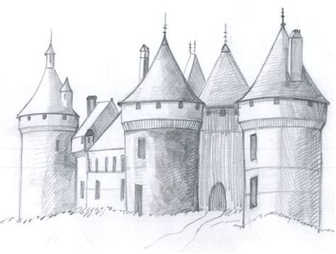 How To Draw A Medieval Castle In 6 Steps Schlosszeichnung 3d Kunst