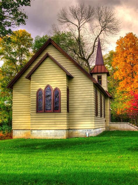 Pennsylvania Country Churches Heckton Church At Fort Hunter Autumn