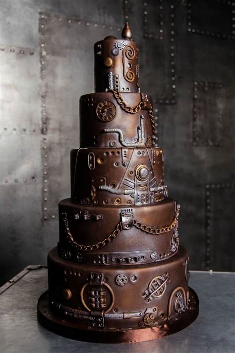 Steampunk Wedding Cake By Maria Magrat Decorated Cake Cakesdecor