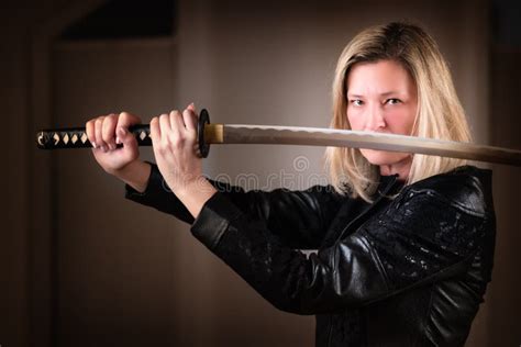 Female Fighter With Sword Stock Photo Image Of Girl 132743132