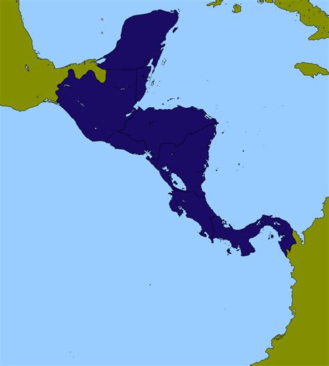 The Central American Federation In Blue Rimaginarymaps