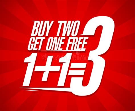 Buy Two Get One Sale Design Stock Vector Illustration Of T