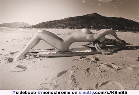 Monochrome Beach Sunbath Outdoor Outdoornudity Nature Boob Tit