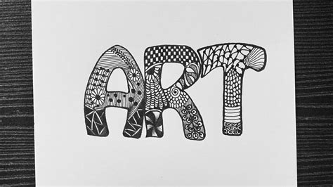 See more ideas about art drawings, drawings, art drawings simple. Art Doodle || How To Draw A Word Art || Doodle Art || Easy ...