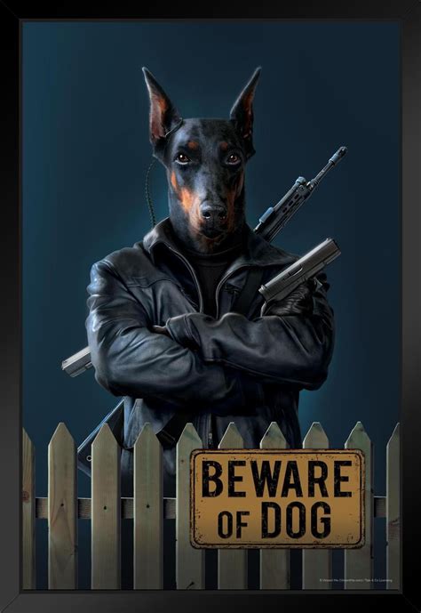 Beware Of Dog Gangster Doberman Pinscher By Vincent Hie Fantasy Art