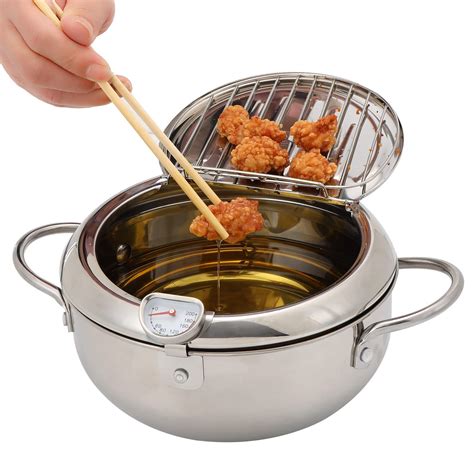 Buy Houseables Deep Fryer Pot Tempura Frying Pan Stove Top 9 X 55