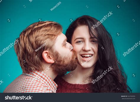 Young Man Woman Kissing Stock Photo 522702055 Shutterstock