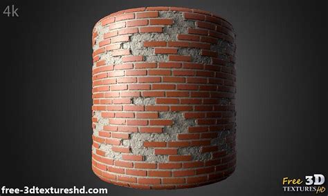 3d Textures Pbr Free Download Old Brick Wall With Unstack Brick 3d