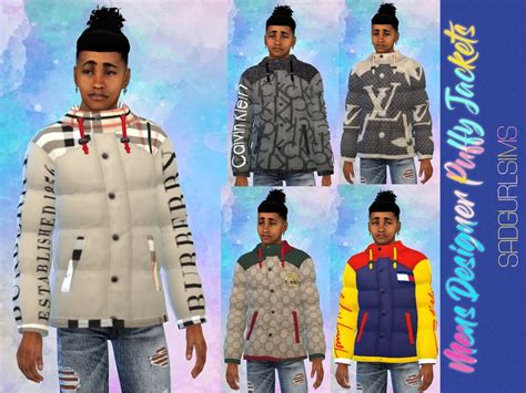 Sadgurlsims Mens Designer Puffy Jackets Seasons Needed
