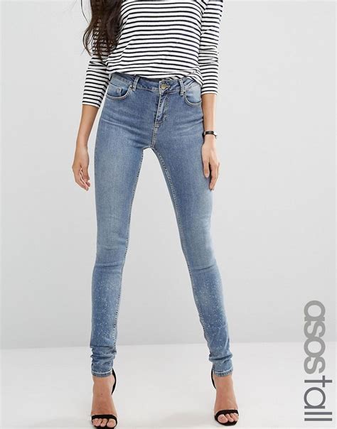 Image 1 Of ASOS TALL LISBON Mid Rise Jeans In Zoe Wash Mid Rise Jeans