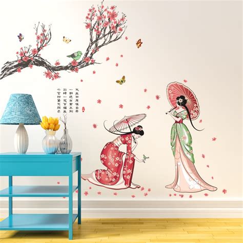 Wuxiang Combination Wall Stickers Chinese Style Window Room Decoration Wallpaper Shopee Malaysia