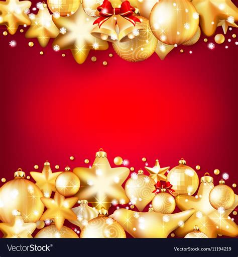 Red And Gold Christmas Background Eps 10 Vector Image