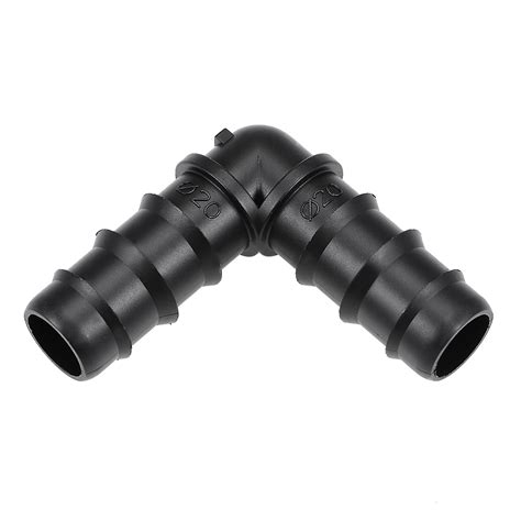 Barb Drip Pipe Connector 20pe Hose Fitting 90 Degree Angle For Garden