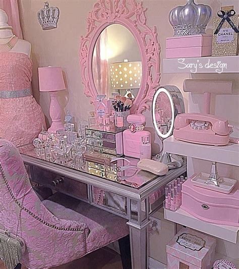 Girly Pink Pastel Makeup Vanity Area Pink Room Girly Room Girl Room