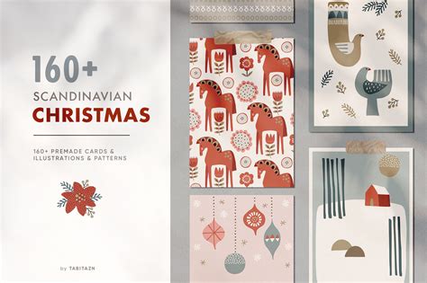 Scandinavian Christmas Illustrations By Tabitas Shop Thehungryjpeg