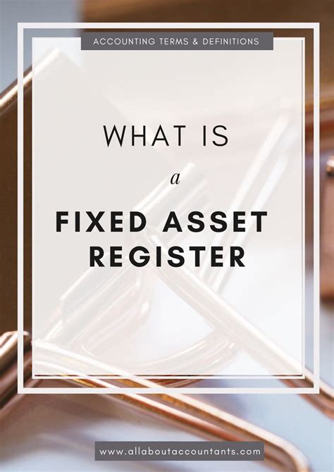What Is A Fixed Asset Register Definition And Free Excel Template