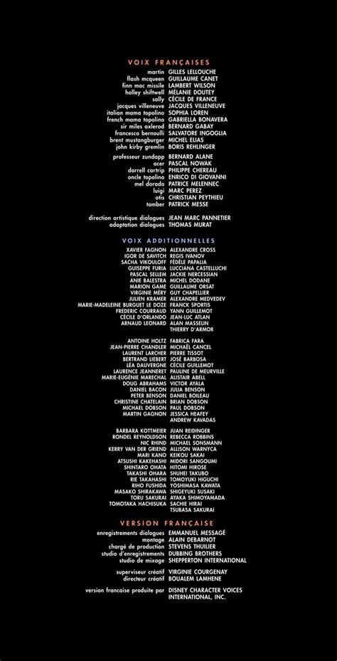 Image - Cars 2 French Credits.png | Anime Voice-Over Wiki | FANDOM ...