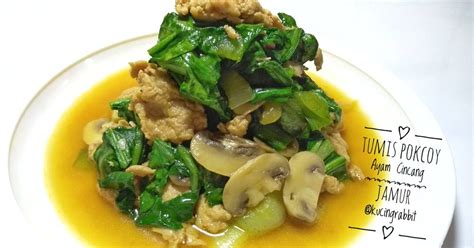 Resep masakan indonesia, masakan cina, masakan eropa, kue dan minuman. Resep Tumis Pokcoy Ayam Cincang Jamur oleh kucingrabbit ...
