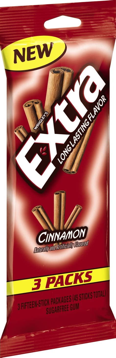 Extra Cinnamon Sugar Free Chewing Gum Bulk Pack Stick Pack Of