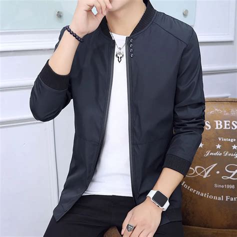 4xl New Bomber Jacket Men Fashion Solid Slim Fit Casual Mens Jackets